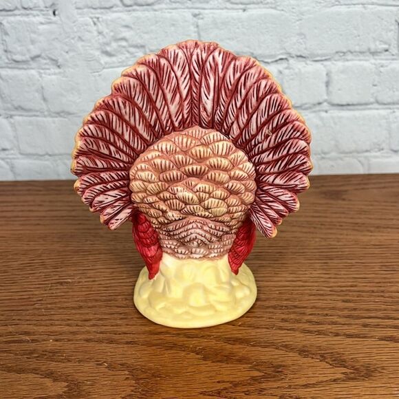 PartyLite Ceramic Turkey Candle Holder Thanksgiving Taper OR Tea light HTF! - Picture 3 of 6